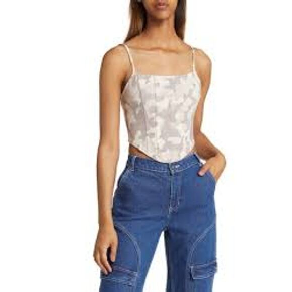 New ~ BP. NORDSTROM ~ Women's Multicolor Camouflage Camisole Corset Size XL - Picture 1 of 5